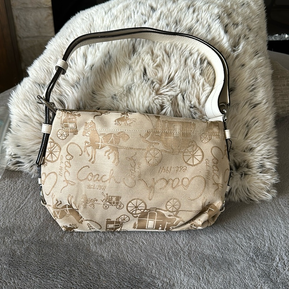 Coach carriage print canvas.